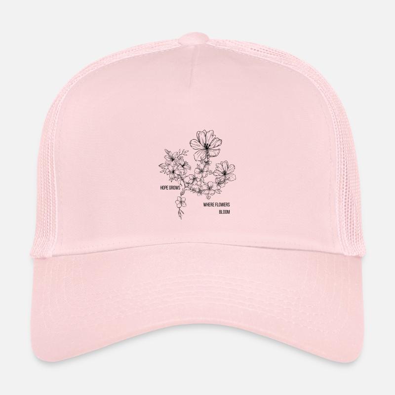 Where Flowers Bloom, Hope Grows – Floral Aesthetic Kinder Trucker-Cap