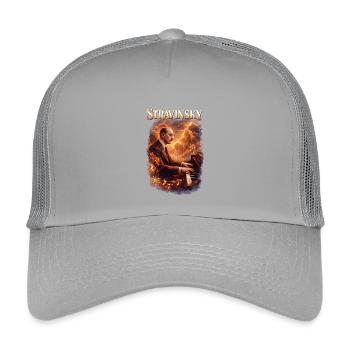 Feu de piano Stravinsky - Casquette trucker enfant - gris clair - Devant