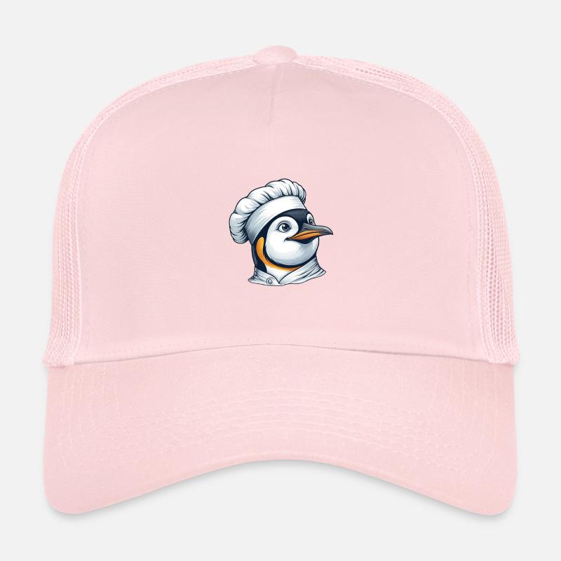 Fröhlicher Pinguin Koch Cartoon Küchenchef Essen Kinder Trucker-Cap
