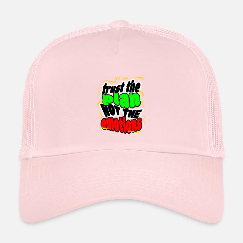 Trust The Plan Not The Emotions - Kids’ Trucker Cap - pale pink
