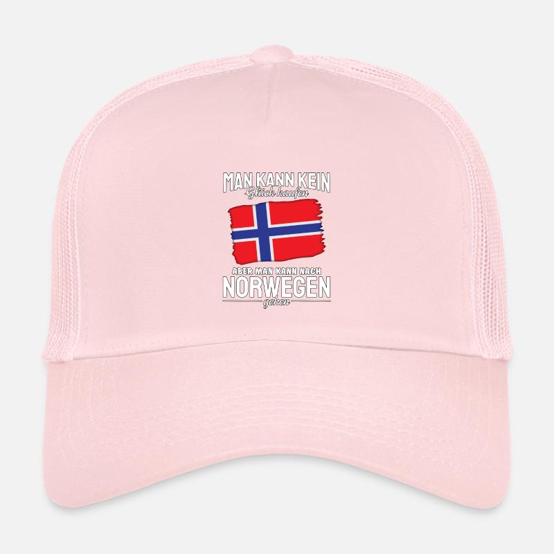 Norwegen Reise Motivation Design - Kinder Trucker-Cap - Hellrosa