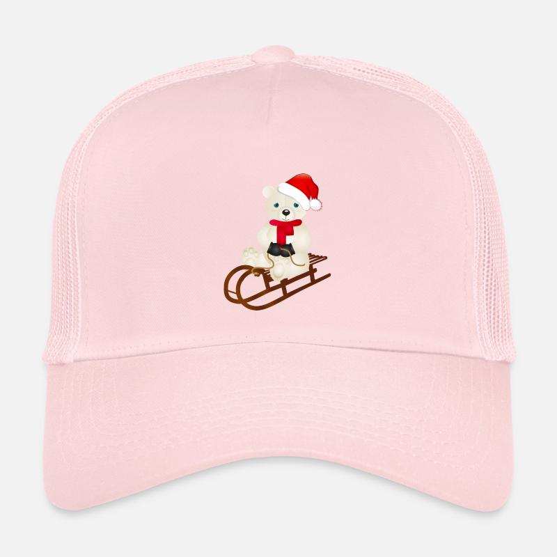 enchanting polar bear while sledging Kids’ Trucker Cap