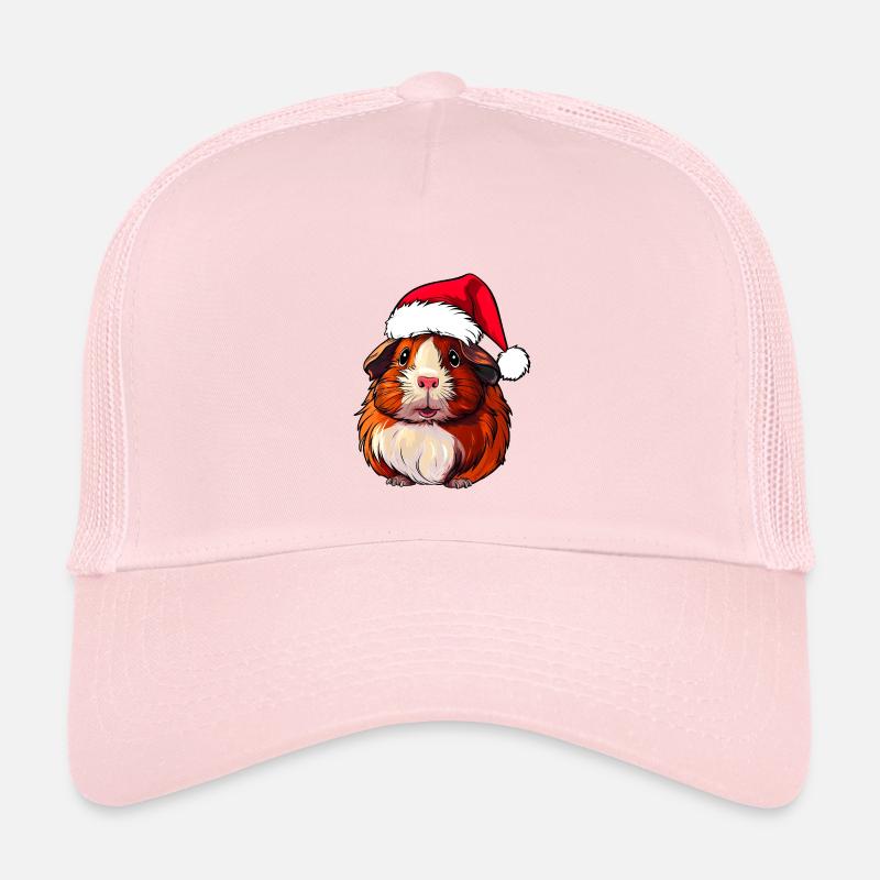 Weihnachtsmann Meerschweinchen - Kinder Trucker-Cap - Hellrosa