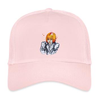 Shy illustration watercolor carographic - Kids’ Trucker Cap - pale pink - Front