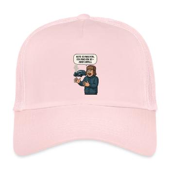 accident humour voiture dire illustration - Casquette trucker enfant - rose pâle - Devant
