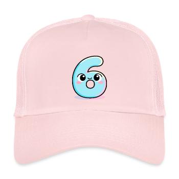 Sechs niedliche Torte - Kinder Trucker-Cap - Hellrosa - Vorne