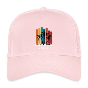 Ambiance estivale - Casquette trucker enfant - rose pâle - Devant