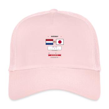 Netherlands vs Japan Football Score Card - Casquette trucker enfant - rose pâle - Devant