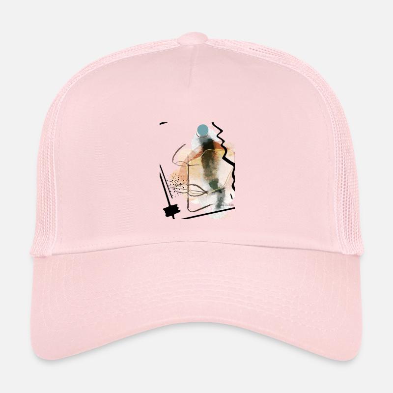 Abstraktes Aquarell Erdtöne - Kinder Trucker-Cap - Hellrosa
