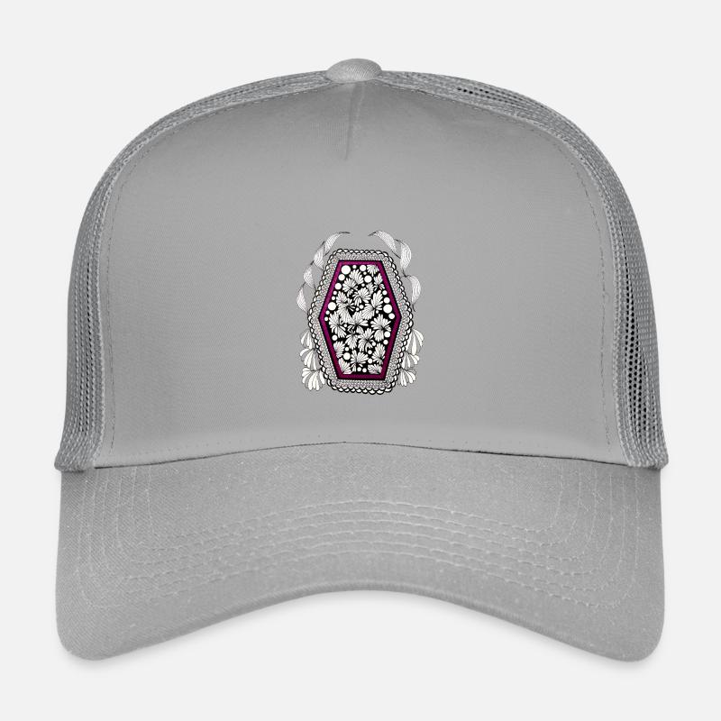 Cadre de fleurs dans un cadre magenta Casquette trucker enfant
