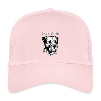 Border Terrier Portrait - Casquette trucker enfant - rose pâle - Devant