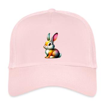 Lapin - Casquette trucker enfant - rose pâle - Devant