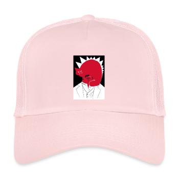 Crazy cat - Kids’ Trucker Cap - pale pink - Front