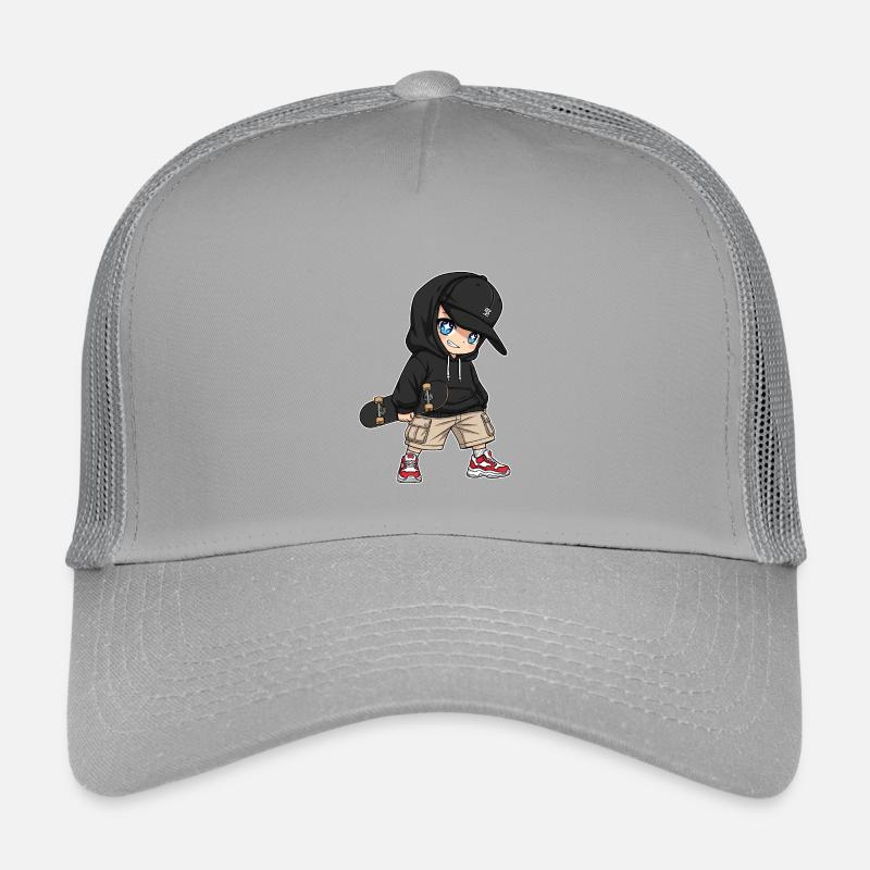 Conception de dessin animé de skateboarder urbain Casquette trucker enfant