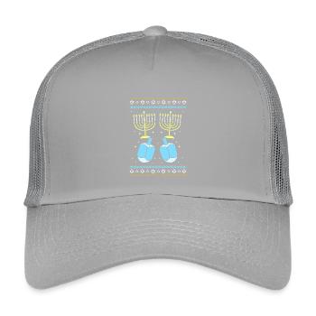 Chanukkah Hanukkah Hanukah - Kids’ Trucker Cap - light grey - Front