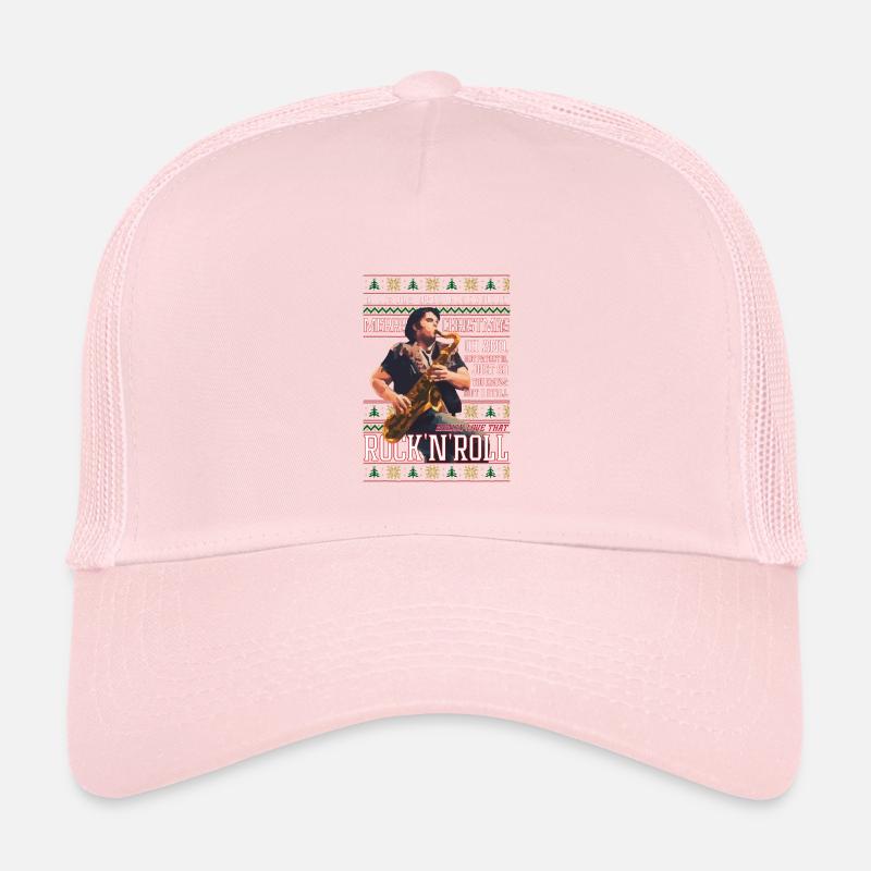 Rockabilly Christmas Rock’n’Roll Pull de Noël Moche - Casquette trucker enfant - rose pâle