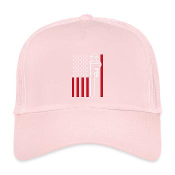 Installateur Klempner - Kinder Trucker-Cap - Hellrosa - Vorne
