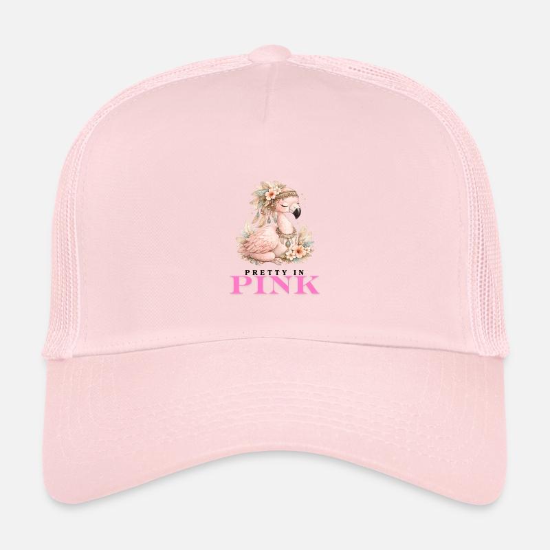 Flamingo Blossoms Pink Kids’ Trucker Cap