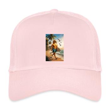 Surfer Humanoides Seepferdchen - Kinder Trucker-Cap - Hellrosa - Vorne