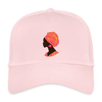 Africa African Woman Traditional Design - Kids’ Trucker Cap - pale pink - Front