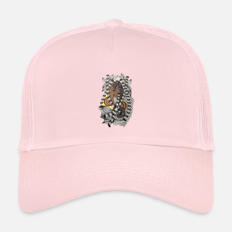 Vertèbres de serpent dans le tissu foliaire Casquette trucker enfant