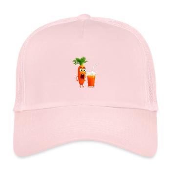 Carotte Désespérée - Casquette trucker enfant - rose pâle - Devant