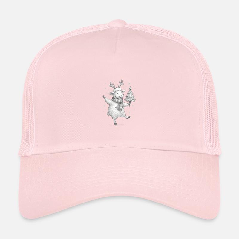 Winterfreude Rentier Schaf - Kinder Trucker-Cap - Hellrosa