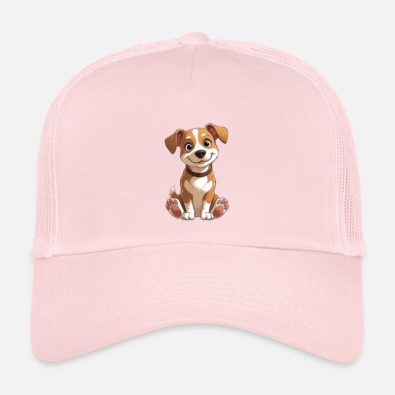 Dessin animé du chiot joyeux Casquette trucker enfant