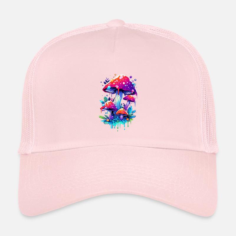mushroom - Kids’ Trucker Cap - pale pink