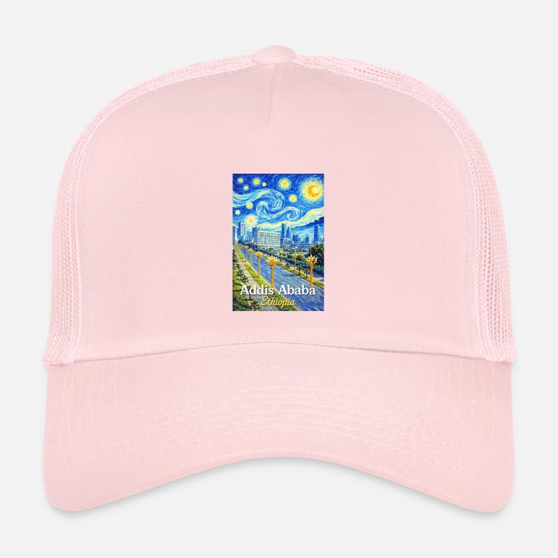 Art de la silhouette nocturne d’Addis-Abeba Casquette trucker enfant