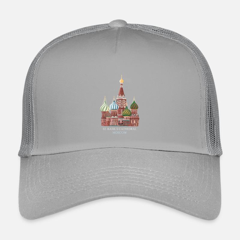 Moscou, cathédrale Saint-Basile dessinée à la main Casquette trucker enfant