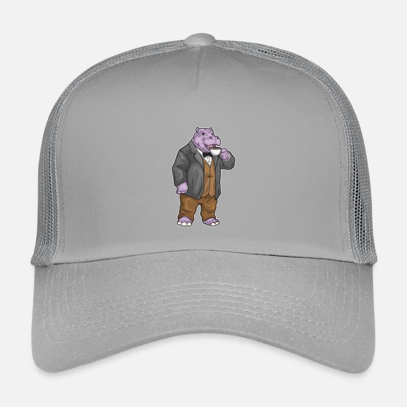 Nilpferd Kaffee Tasse Kinder Trucker-Cap