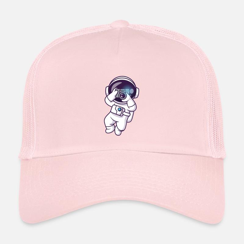 Astronaut Fotografie Illustration - Kinder Trucker-Cap - Hellrosa