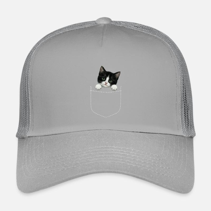 Cat Pocket späht süße Katze in die Tasche Kinder Trucker-Cap