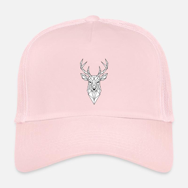 Geometrischer Hirschkopf Linienkunst Kinder Trucker-Cap