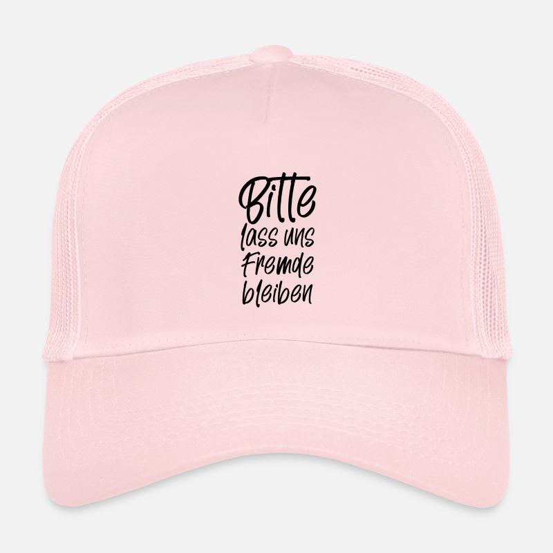 Bitte lass uns Fremde bleiben lustiger Spruch - Kinder Trucker-Cap - Hellrosa