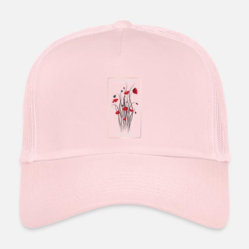 Art de citation florale Bloom Red Poppy Casquette trucker enfant