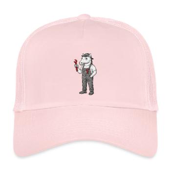 Mécanique de chevaux à clé à molette - Casquette trucker enfant - rose pâle - Devant