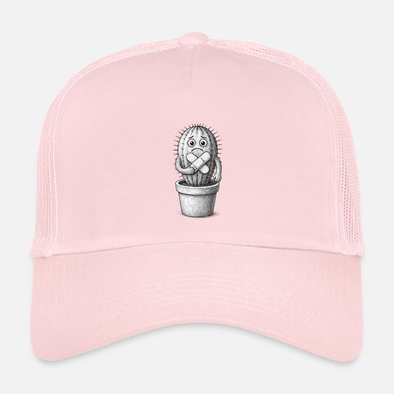 Bandaged Sad Cactus Kids’ Trucker Cap