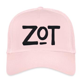 ZOT Bold Brushstroke Logo - Kids’ Trucker Cap - pale pink - Front