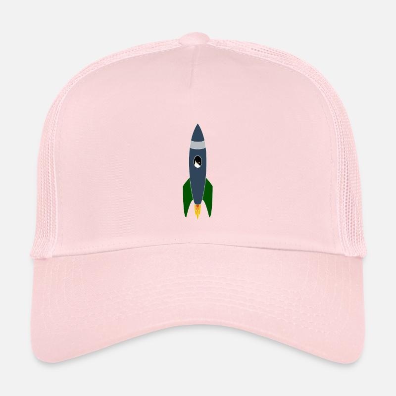 Chat dans l’espace - Casquette trucker enfant - rose pâle