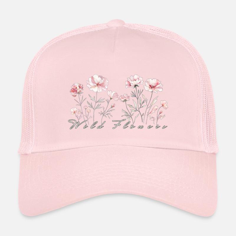 Wilde Blumen - Kinder Trucker-Cap - Hellrosa