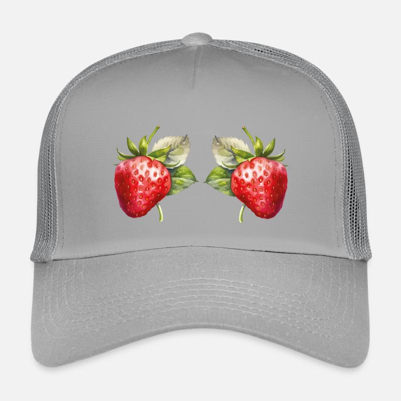 Fraises Aquarelle Casquette trucker enfant