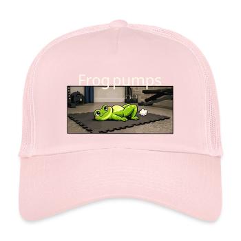Frog Pumps Frog Fitness Saying - Kids’ Trucker Cap - pale pink - Front