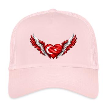 Turkish Winged Heart - Kids’ Trucker Cap - pale pink - Front