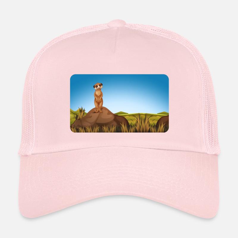 Erdmännchen auf Erdhügel | personalisierbar Kinder Trucker-Cap