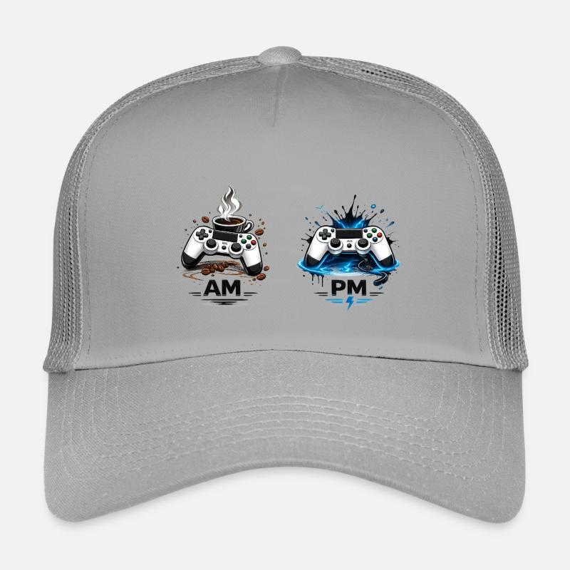 AM Kaffee PM Gaming Kinder Trucker-Cap