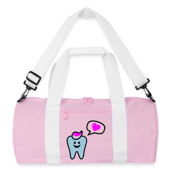 zahn punk zahnarzt dentist - Recycled Duffel Bag - pink/white - Front