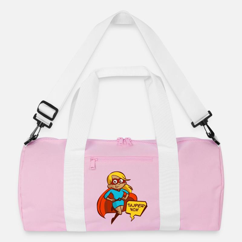 Super Mutter - Recycelte Duffel Bag - Rosa/Weiß