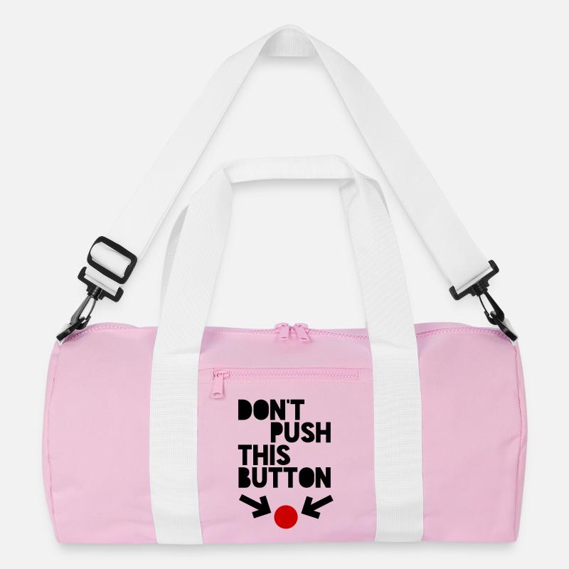 Button - Recycelte Duffel Bag - Rosa/Weiß